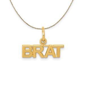14k Yellow Gold Polished Brat Necklace - 16 Inch